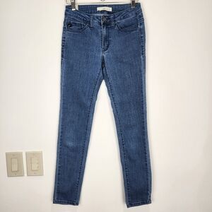 2/$30 KanCan Mid-Rise Skinny Jeans Womens 25 Blue Medium Wash Stretch Denim